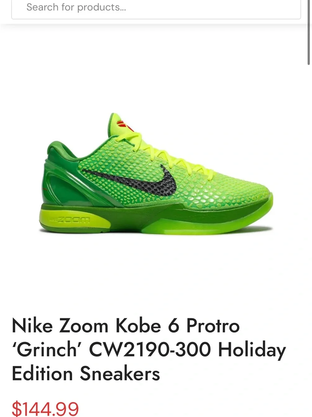 Nike Kids Green Grinch Sneakers